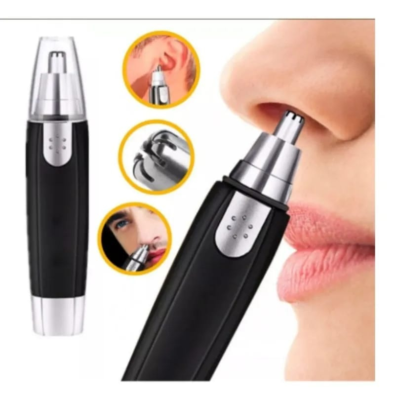 Aparador de pêlos elétrico portátil para homens e mulheres, sobrancelha indolor e pêlos faciais, nariz e orelha, profissional em Oferta na Shopee