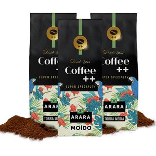 Kit 3 Pacotes Café Especial Torrado e Moído Coffee Mais Arara - 3 x 250g