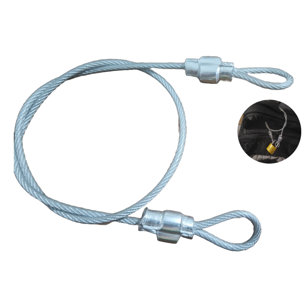 Lacre de Segurança 35cm Cabo de Aço Revestido de PVC - Multiuso em Oferta na Shopee