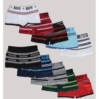 6 / 12 Cuecas juvenil Infantil Boxer 0 a 16 anos Microfibra sem costura cueca Box ed