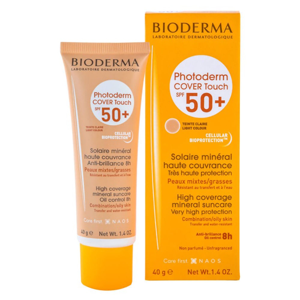 Protetor Solar Bioderma Photoderm Cover Touch Fps50+ Cor Clara 40ml Bioderma