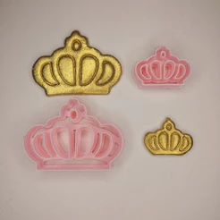 Cortador Kit Coroa 5cm e 3cm Para Pasta Americana