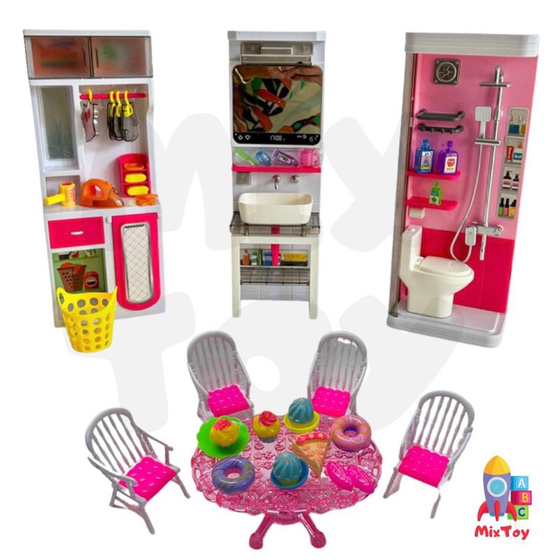 Brinquedo Armário Lavanderia Banheiro Tanque para criança Brinquedo Infantil