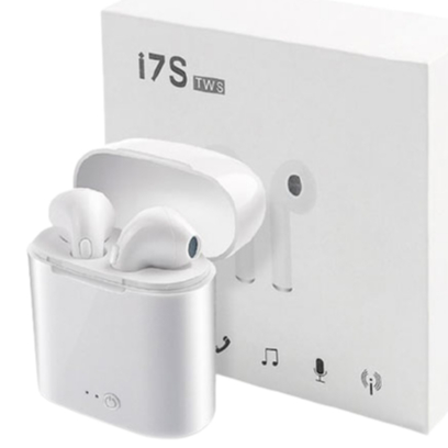 FONE OUVIDO I7S TWS BLUETOOTH AIR PODS ESTÉREO POD CARREGADOR IPHONE ANDROID INPODS SMARTPHONES