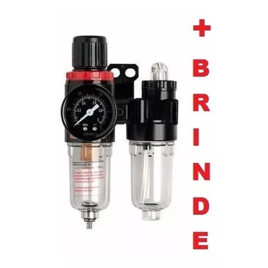 Filtro Regulador Lubrificador De Ar 1/4 Pneumatico + Trena