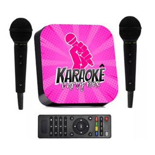 Karaoke Party Box Rosa +2 Microfones +de 2000 Músicas Com Pontuação Profissional Original em Oferta na Shopee