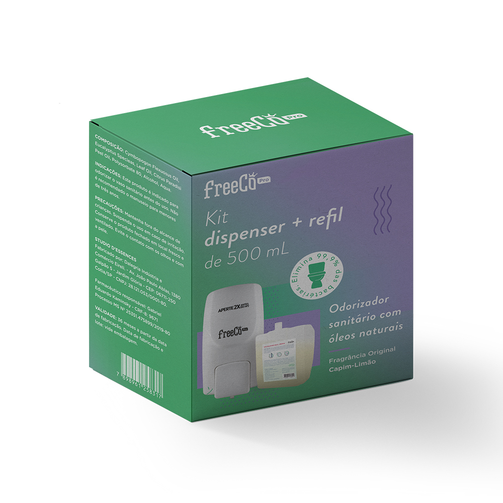 FreeCô Pro Bloqueador de Odores Sanitários Dispenser + Refil - Home & Living