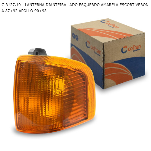 LANTERNA DIANTEIRA LADO ESQUERDO AMARELA ESCORT VERONA 87>92 APOLLO 90>93