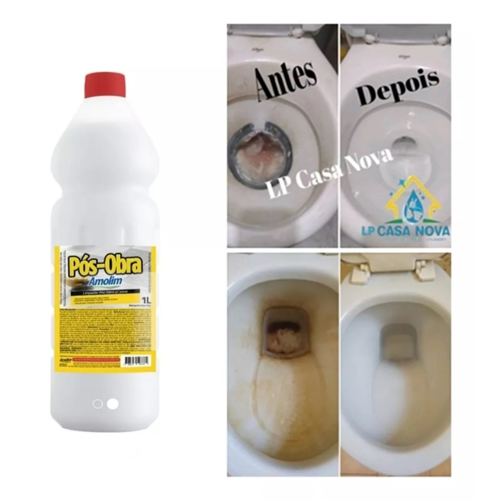 Detergente Incolor Limpa Vaso Sanitários Ferrugem pias Crostas Respingos Tintas