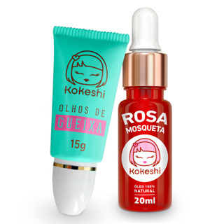 Kit Kokeshi Olhos de Gueixa e Óleo de Rosa Mosqueta com Hidratação Intesa