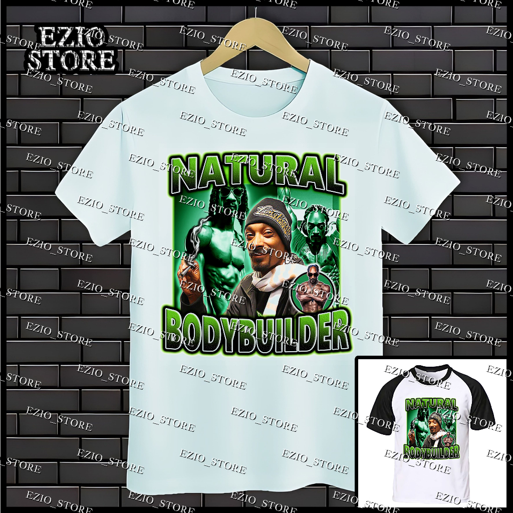 Camiseta Meme Snoop Dogg "Natural bodybuilder" Camisa Academia Meme, Blusa Treino Academia Snoop Dogg