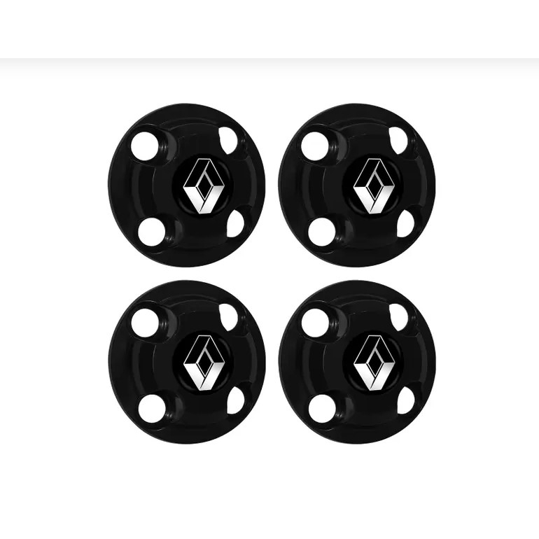 Kit Calota Centro Roda Sandero Logan Clio Megane Symbol Kangoo