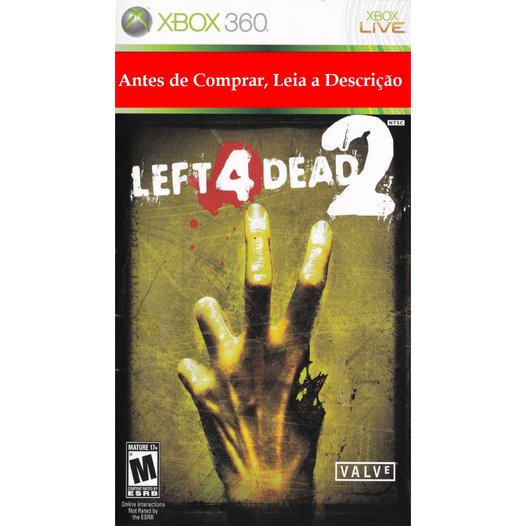 Jogo Left 4 Dead 2 Xbox 360 Mídia Física em Português