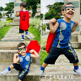 Conjunto Fantasia Infantil Com Capa e Mascara ou Bandana