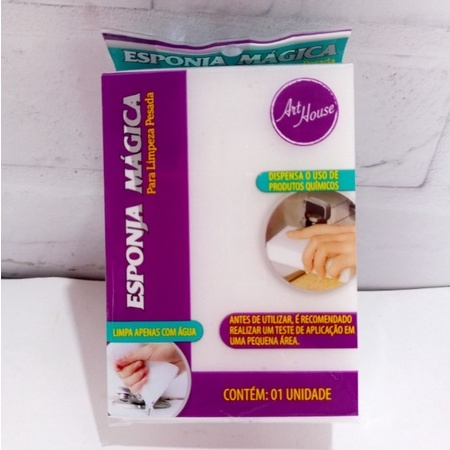 Kit com 2 Esponja mágica de limpeza de tênis, rejunte, tira manchas e riscos de lápis de cor.