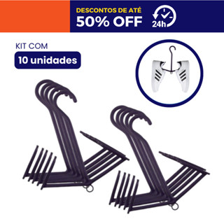 Kit 10 Unidades Varal Seca Tênis Sapato Sapatilha Cabide para Calçados em Oferta na Shopee