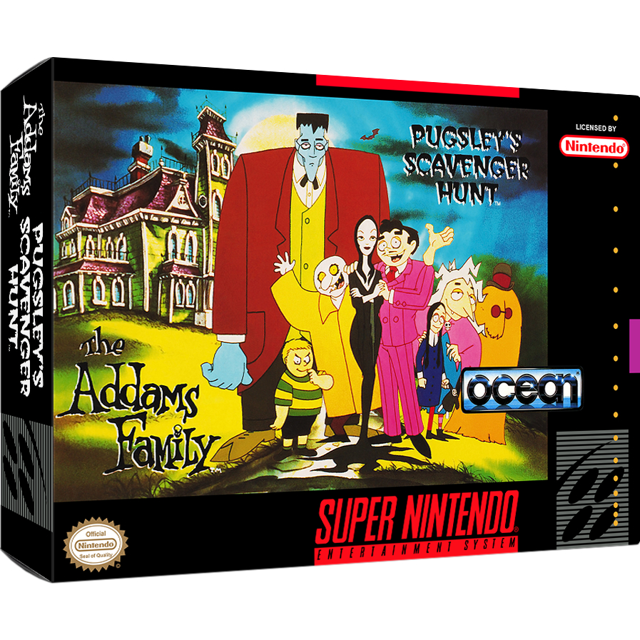 Addams Family, The - Pugsley's Scavenger Hunt com caixa e manual Super Nintendo Novo