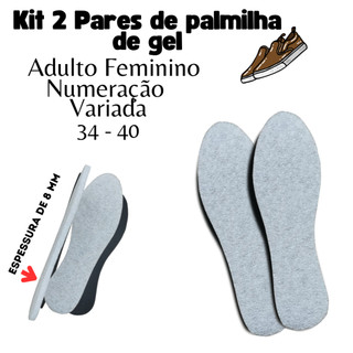 Palmilha Ortopédica Pu Em Gel Envio Imediato Anti-stress Para Todos Os tipos de Tênis Casual