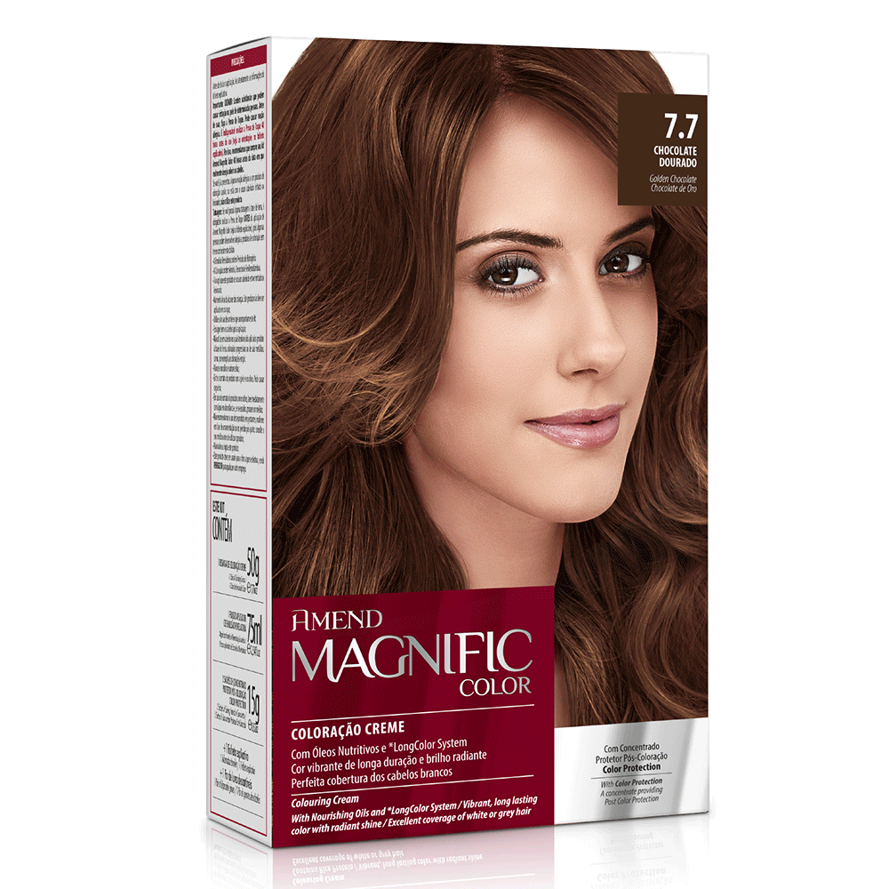Amend Kit Coloração Magnific Color 7.7 Chocolate Dourado - Beauty