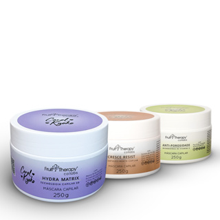 Kit Cronograma Capilar Carol Kyoko & Left - Máscaras: Hydra Matrix + Anti-Porosidade + Cresce Resist Tratamento Hidratação Fortalecimento em Oferta na Shopee