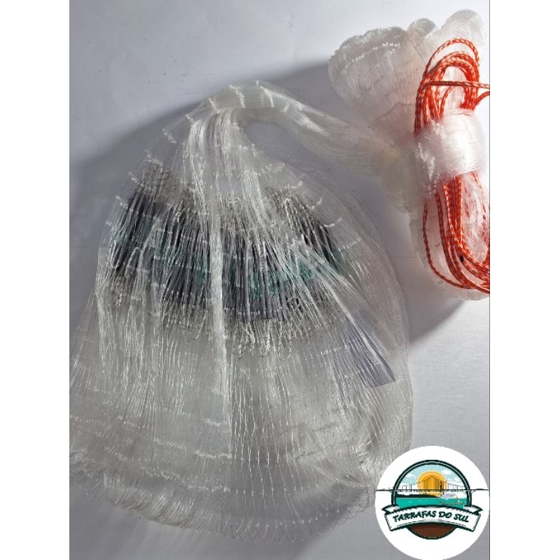 Tarrafa De Pesca Tilapia Pacu Carpa Cascudo 20mts Fio0.50 Malha3.0(6cm)2.80Altura
