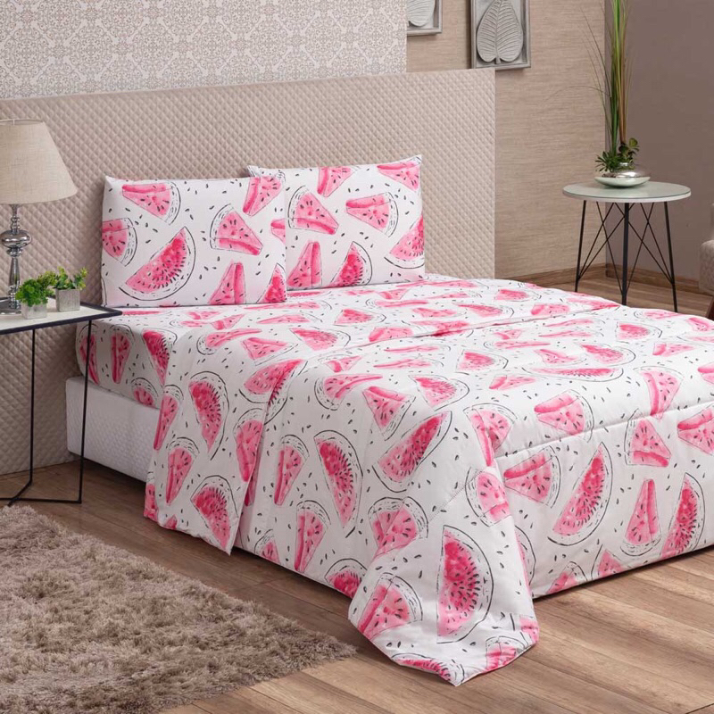 Jogo De Cama Casal Padrão 3 Peças Estampado Luxo- Estampas Sortidas