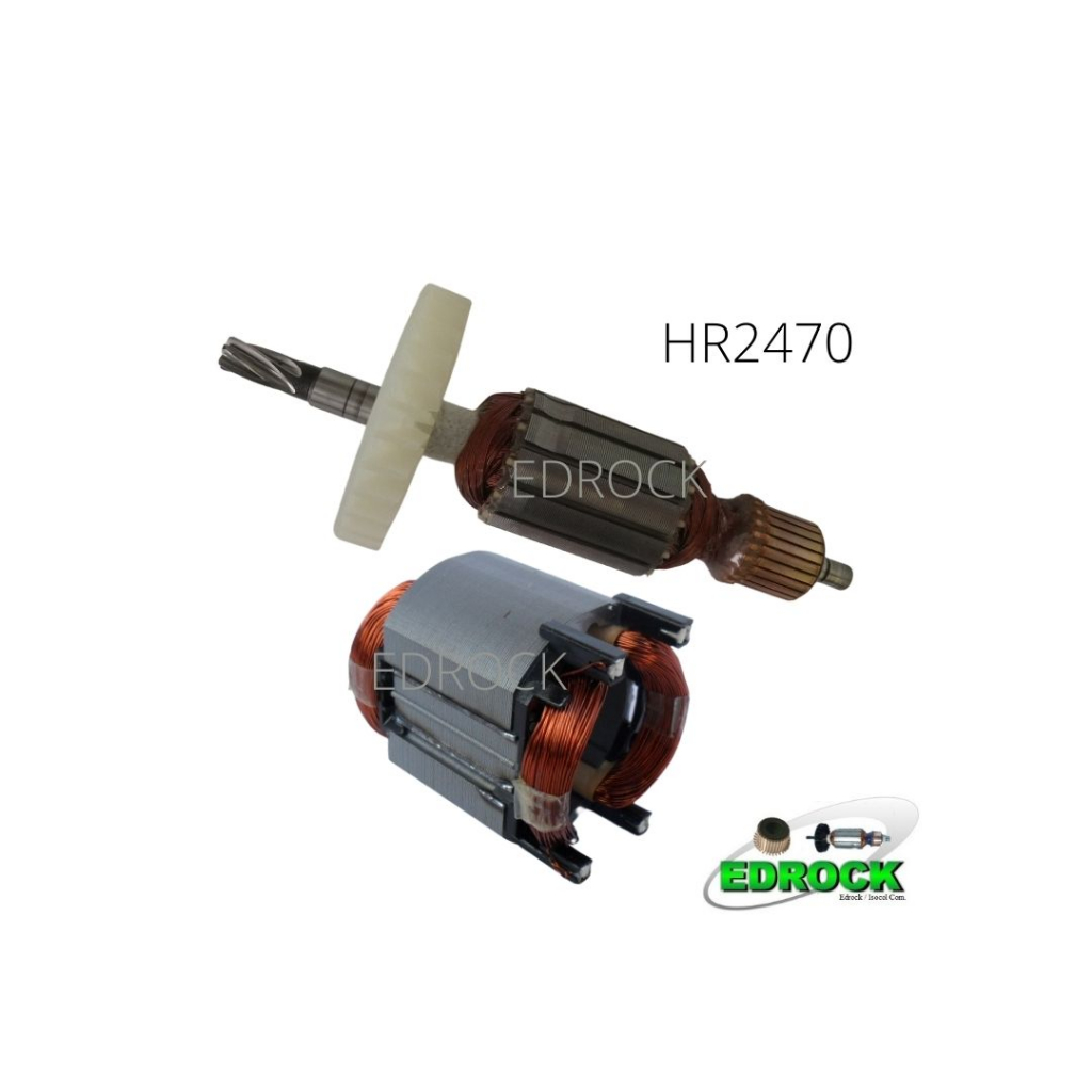 Induzido Rotor + Bobina Estator em 220 Volts para Martelete Makita HR 2470