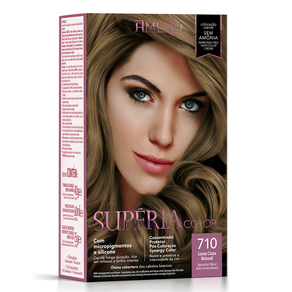 Amend Kit Tonalizante Supéria Color 710 Louro Cinza Natural - Beauty