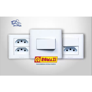 Conjunto Tomada e Interruptores Sobrepor Romazi Jeri Plus