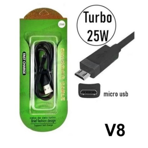 10 Cabos carregadores V8 ou Tipo C ou Lightning Turbo