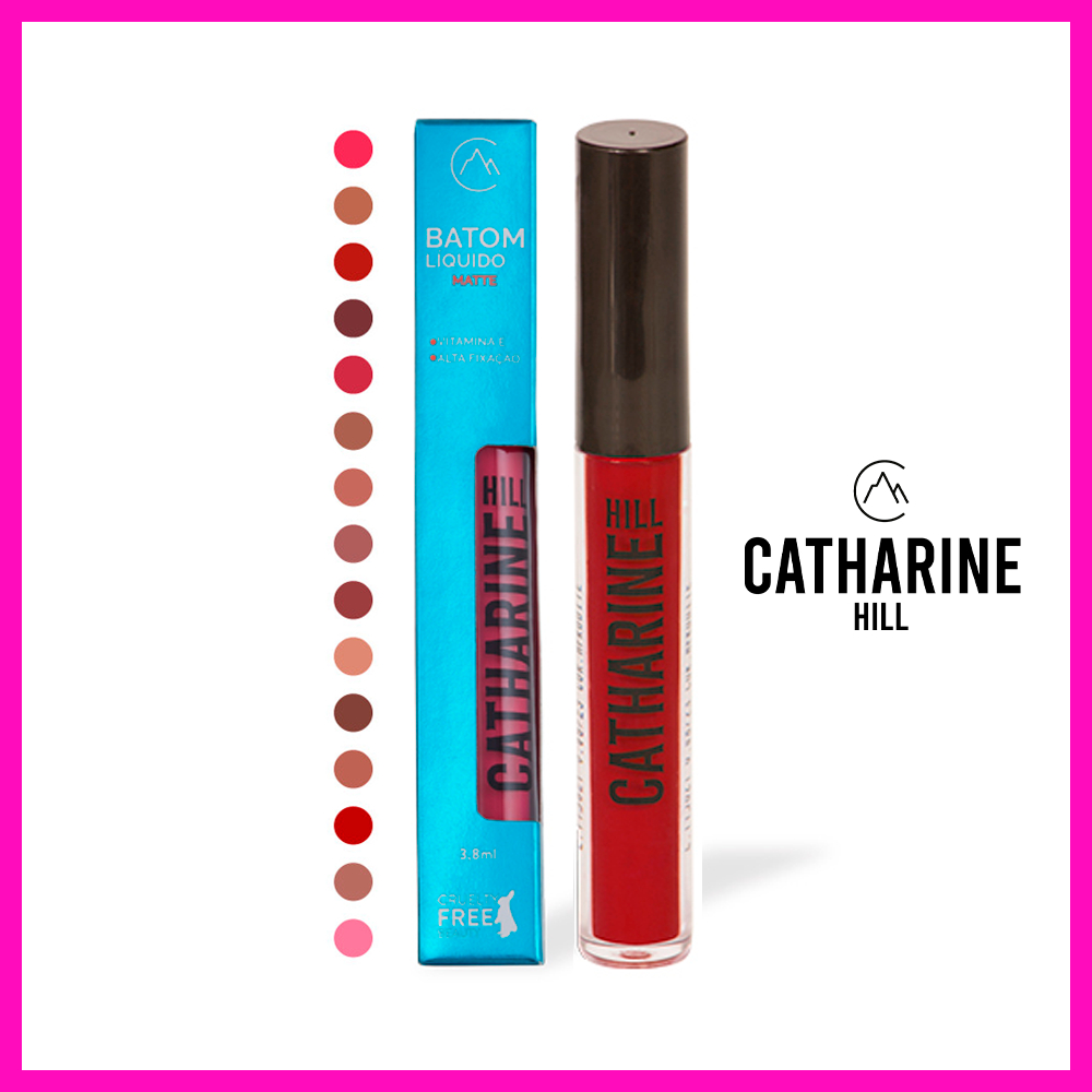 Catharine Hill Batom Líquido Matte 3,8ml.(O ferece alta cobertura com uma textura incrível, superconfortável)