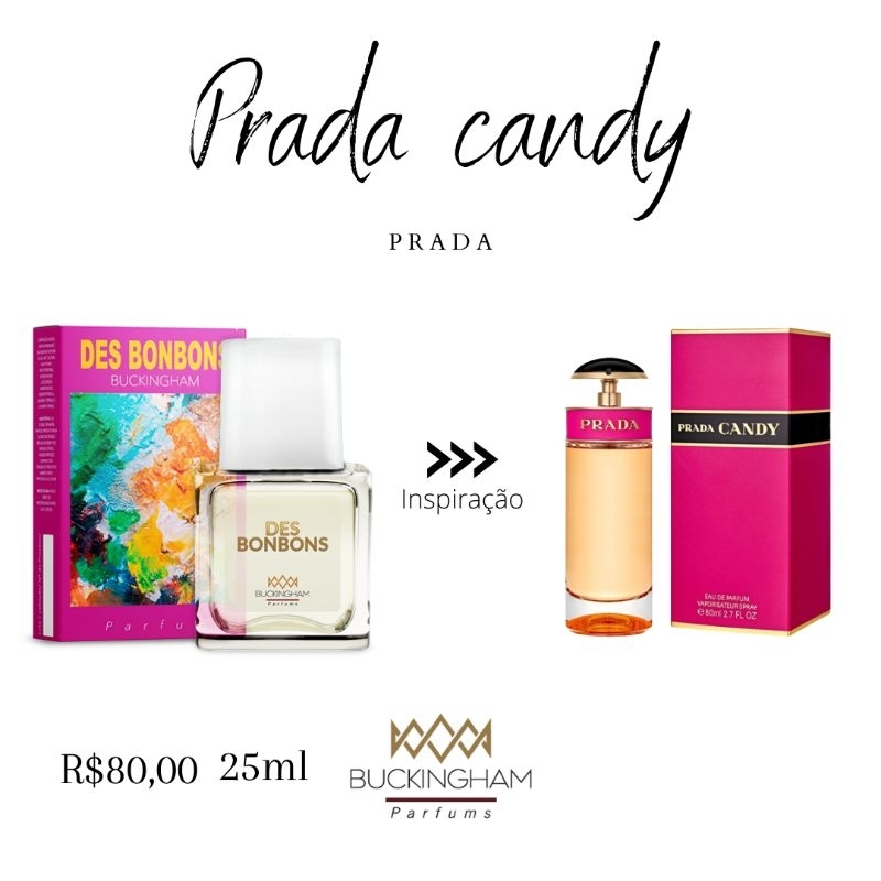 perfume feminino Des bombom 15ml 25ml original buckingham/ Pradda candy