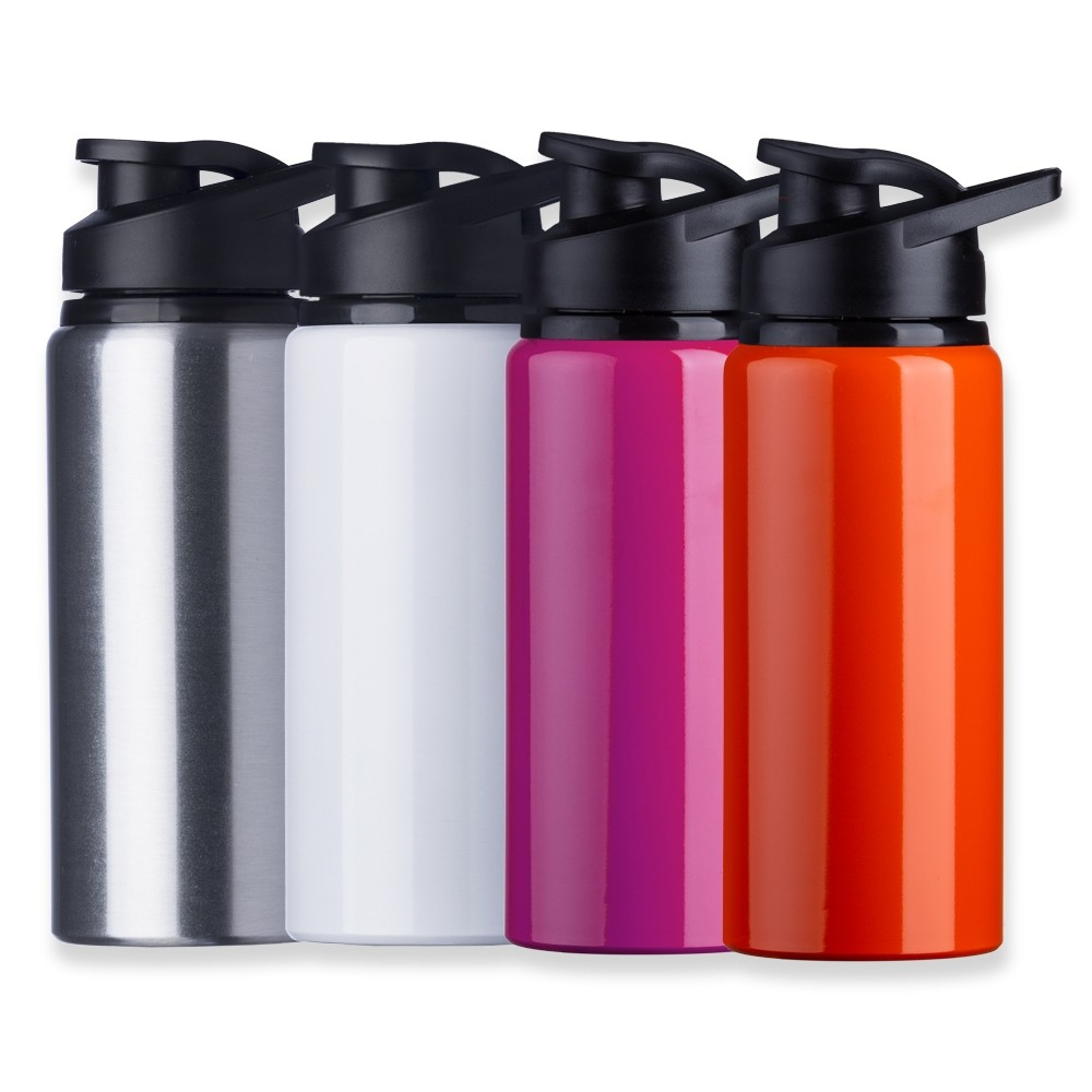 Squeeze Alumínio 600ml Garrafa de Água Academia Esportes Lazer Tampa com Vedação