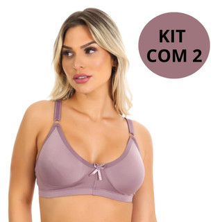 Kit 2 Sutiã Reforçado Sem Aro Sem Bojo Alta Sustentação Revenda - Sutia Original Ads
