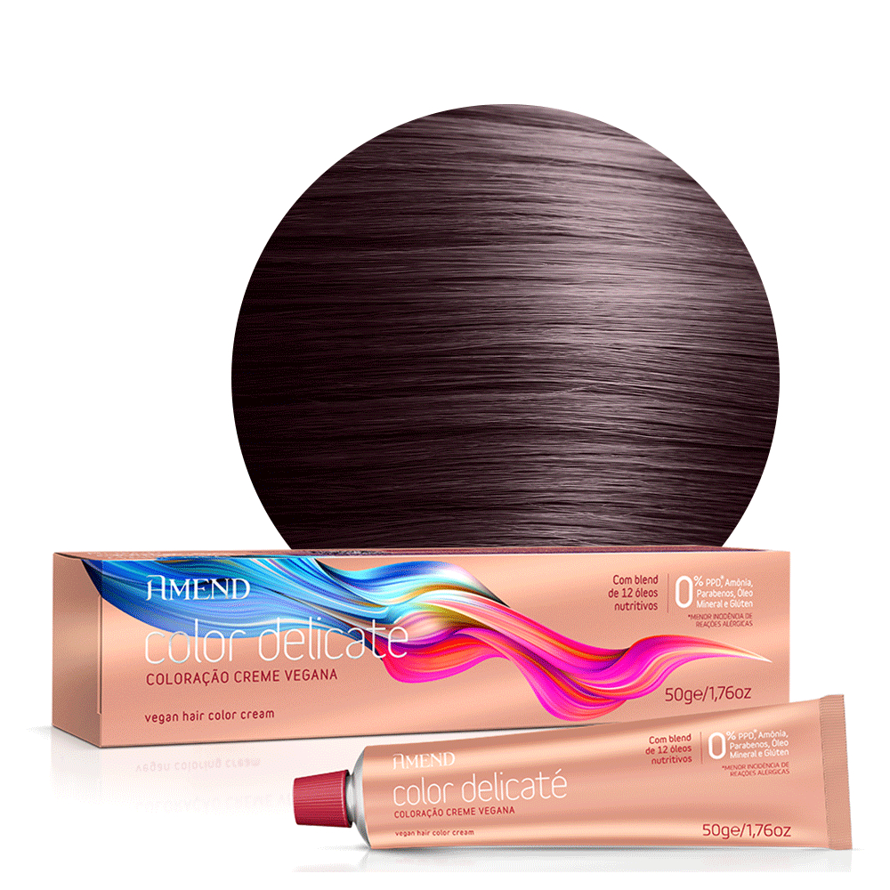 Amend Coloração Color Delicaté 55.46 Vermelho Amora 50g - Beauty