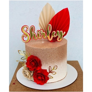 Topo de Bolo com flores