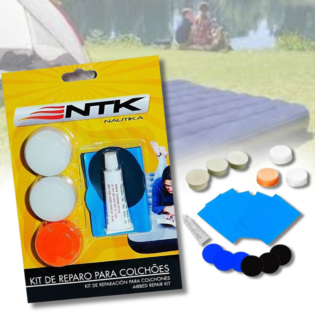 Kit De Reparo Remendo Tampas Para Colchões Nautika NTK Colchoes Colchão Inflável Piscina Boia Travesseiros Inflaveis