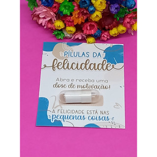 24 Cartões Cápsula Pílula da Felicidade Mimo Cliente