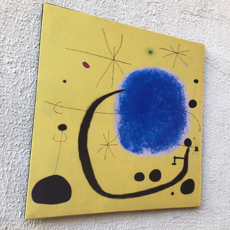 Quadro tela Acetinada Joan Miró L'oro Dell Azzurro obra de arte abstrata em tela acetinada