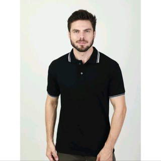 Camisa Gola Polo Listra Lisa Masculina Manga Curta Casual Camiseta Basica Lisa