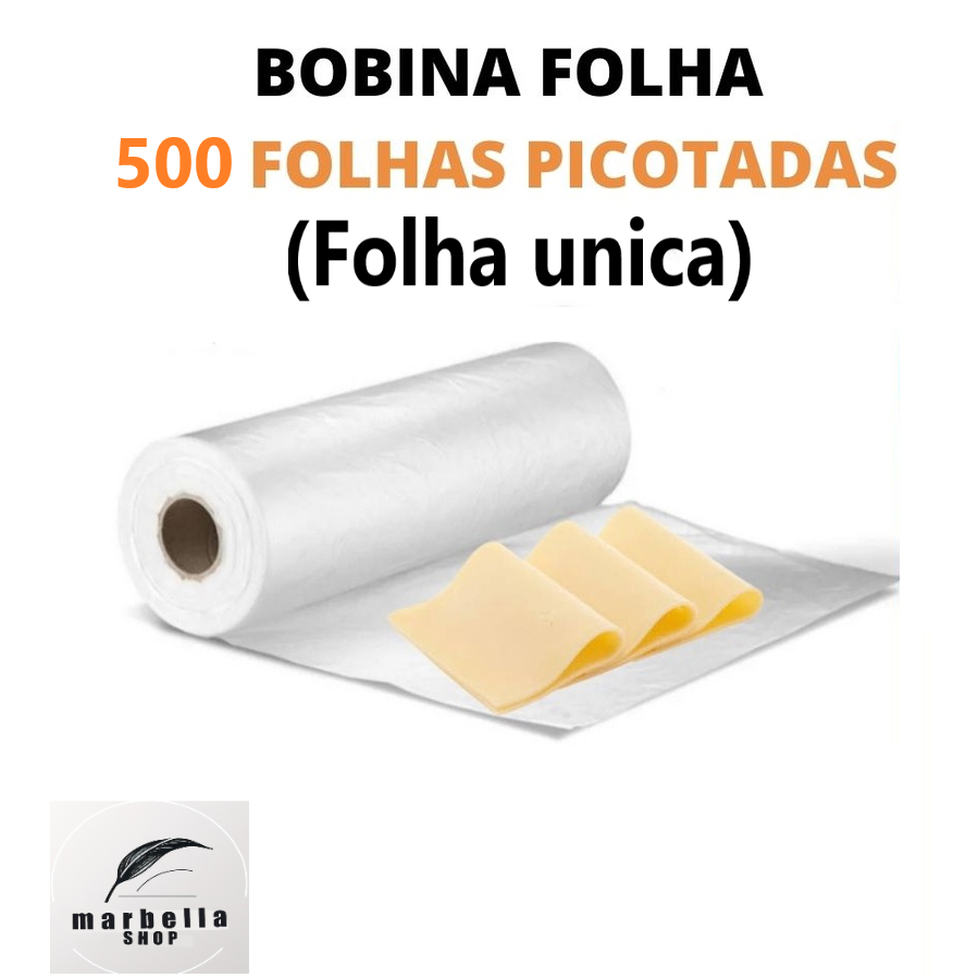 bobina picotada c/500 Folhas 30x40 Para Frios Frete Gratis