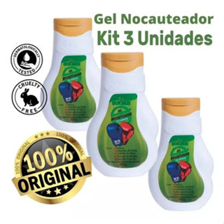 Kit De Gel Massageador  Para Dores Original 100% Dokmos Frasco 200g  Nocauteador Muscular