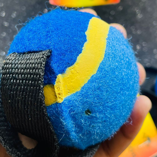 Brinquedos Bolinha Bola Multicolorda com Cordão Pet Cachorro Diversão Poliéster Borracha Brinque Com o Seu Mascote