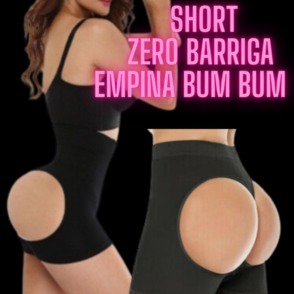 short modelador zero barriga  levanta bum bum efeito silicone  usar.vestido.saia.calça feminina em Oferta na Shopee