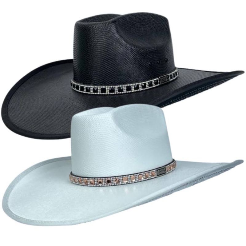 kit Bandinha para Chapéu Country Rodeio Fita Tiras Strass Pedraria Pérolas Termocolante