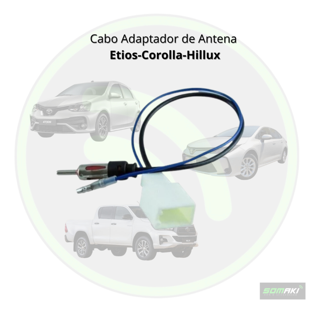 Chicote Adaptador de Antena Etios Corolla Hillux Plug Antena - Permak