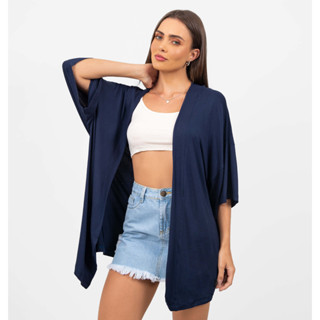Kimono Cardigan Amplo Moda Conforto Viscolycra