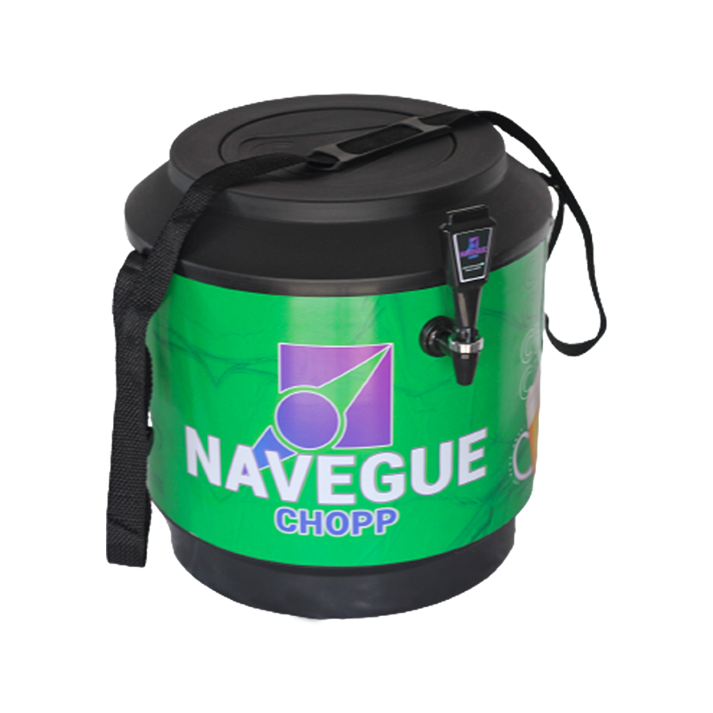 Chopeira Caixa Térmica Cooler Com Torneira Barril Chopp 5 Litros Com Alça