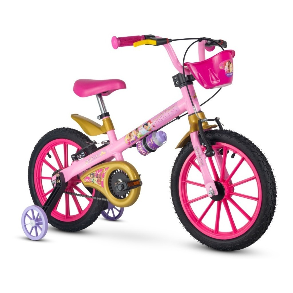 Bicicleta - Aro 16 - Princesas - Nathor - Rosa: Onde Comprar | BuscaProdutos