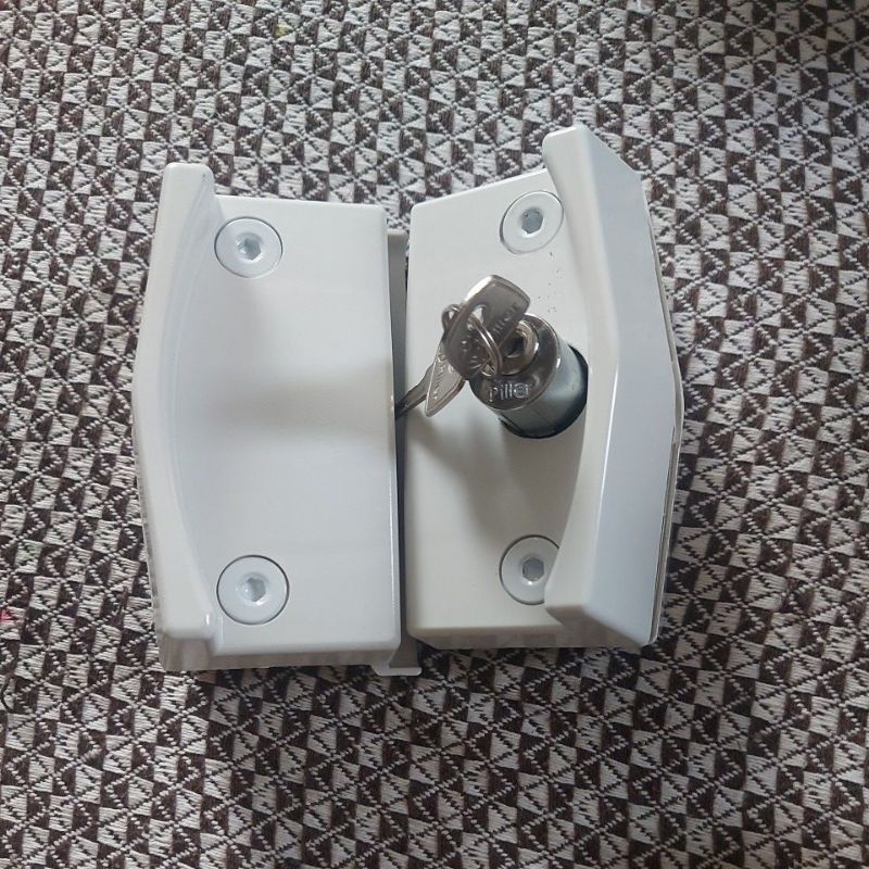 Kit 09 Fechadura porta de Blindex correr 3530 vidro vidro